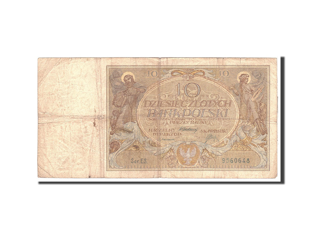 Banknote, Poland, 10 Zlotych, 1929, 1929-07-20, KM:69, VF(20-25)