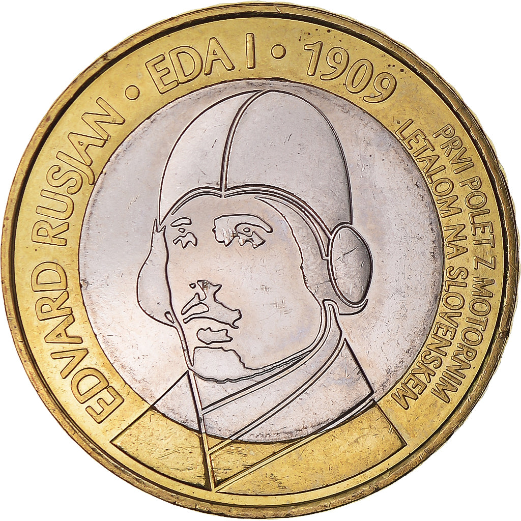 Slovénie, 3 Euro, Premier vol au dessus de la Slovénie, 2009, Vantaa, SUP