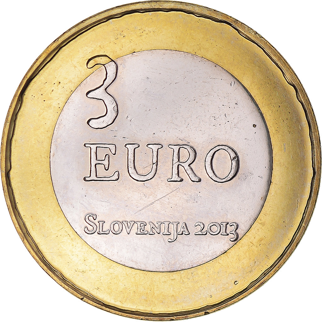 Eslovenia, 3 Euro, Révolte paysanne de Tolmin, 2013, EBC, Bimetálico, KM:108