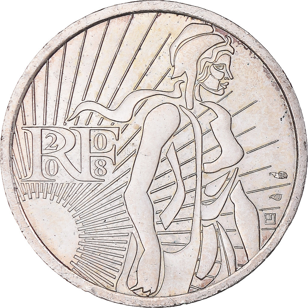France, 5 Euro, 2008, AU(55-58), Silver, Gadoury:EU287, KM:1534