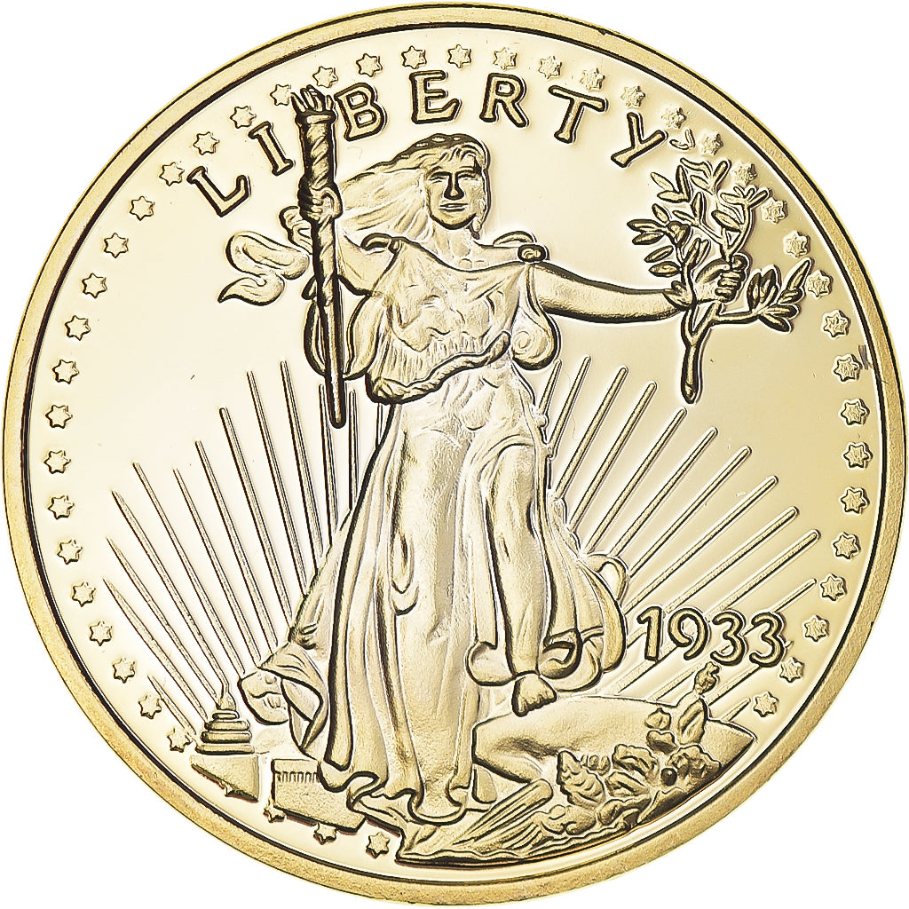 Frankreich, Medaille, Réplique de la 20 Dollars Gold Eagle, 2003, STGL, Copper