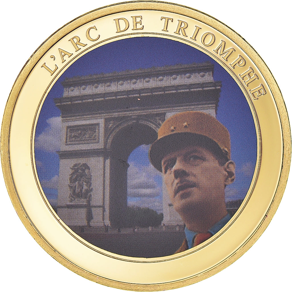 France, Medal, L'Arc de Triomphe, History, MS(65-70), Copper Gilt