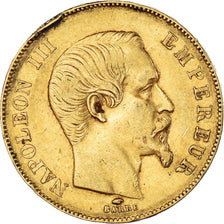 Moeda, França, Napoleon III, 50 Francs, 1857, Paris, VF(30-35), Dourado