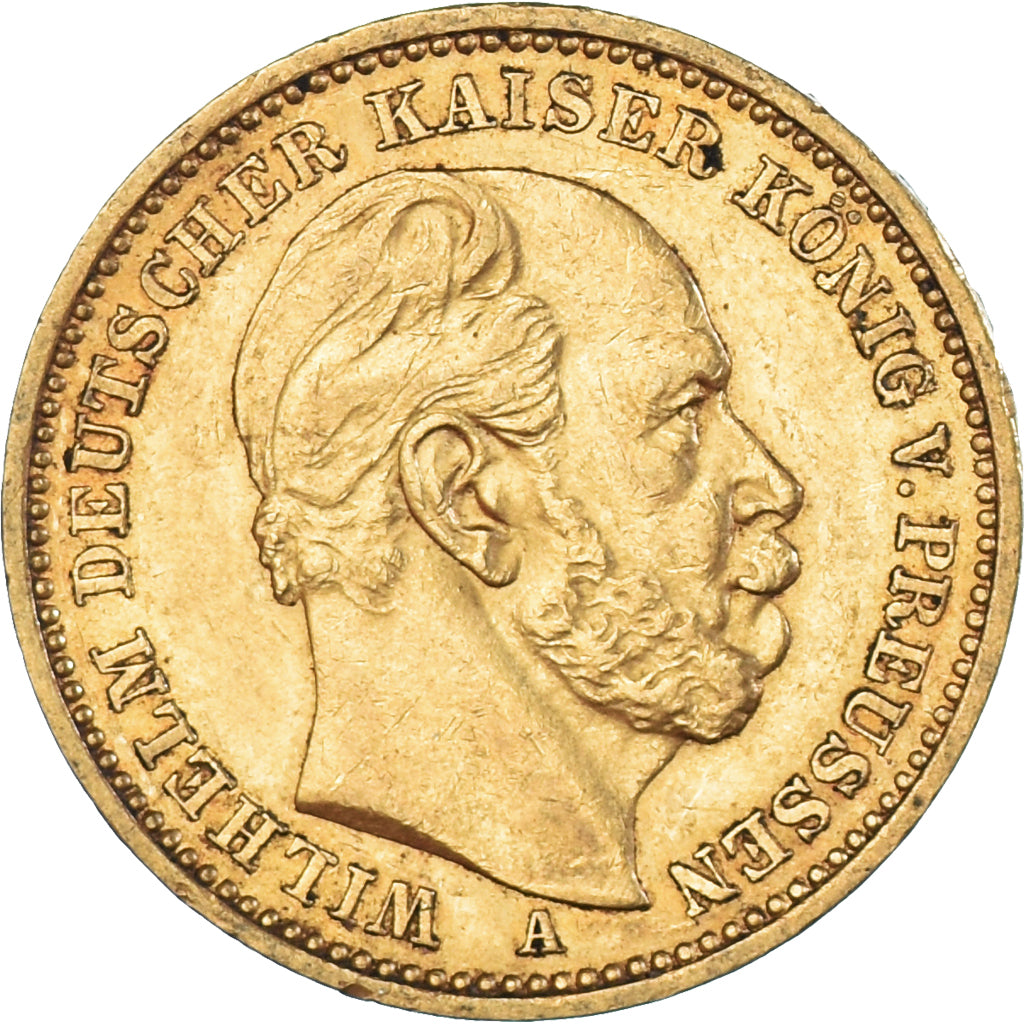 Coin, German States, PRUSSIA, Wilhelm I, 20 Mark, 1886, Berlin, AU(50-53), Gold