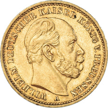 Coin, German States, PRUSSIA, Wilhelm I, 20 Mark, 1886, Berlin, AU(50-53), Gold