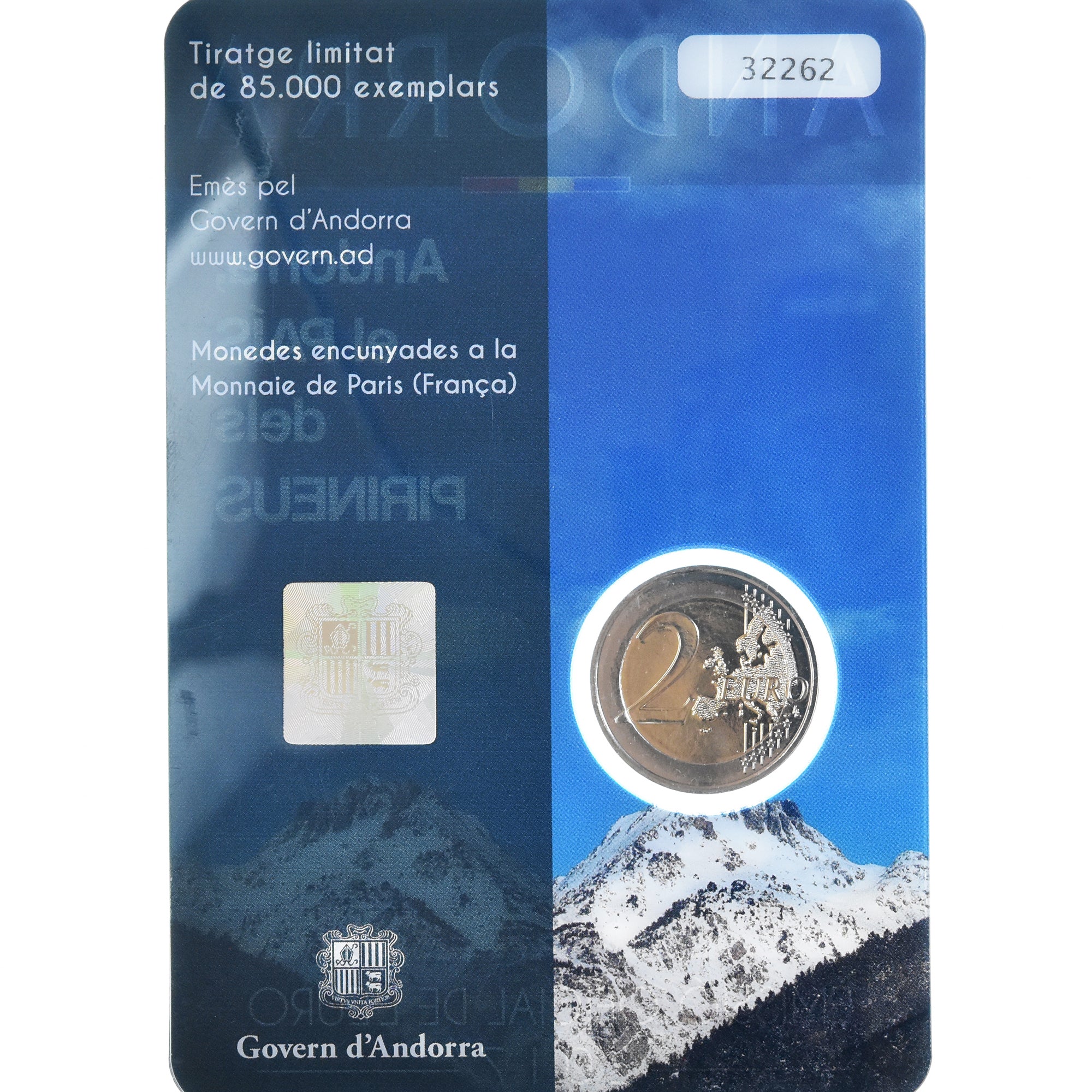 Andorre, 2 Euro, Pyrénées, 2017, Monnaie de Paris, BU, FDC, Bimétallique
