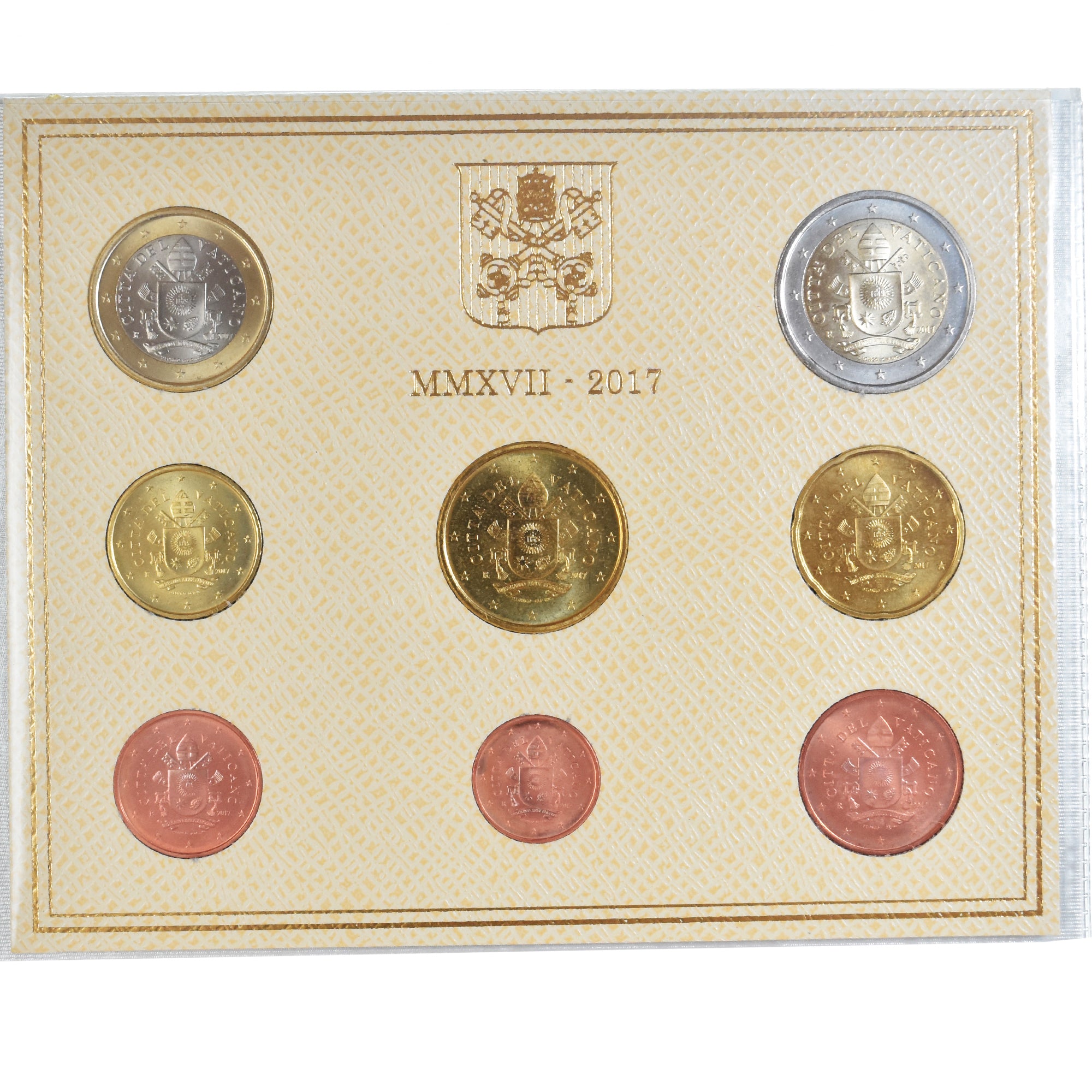 CIUDAD DEL VATICANO, Pope Francis I, Set 1 ct. - 2 Euro, BU, 2017, Rome, Sin