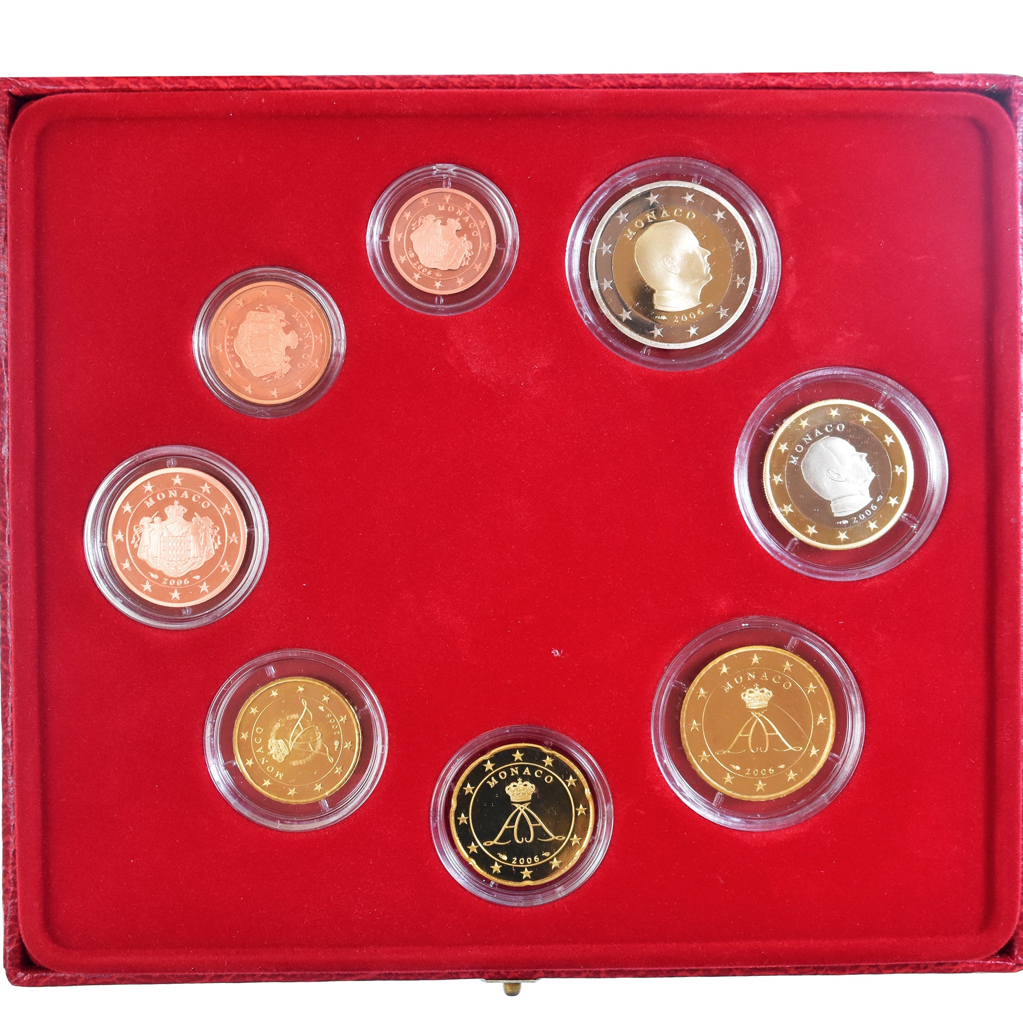 Monaco, 1 Cent to 2 Euro, 2006, Monnaie de Paris, BE, STGL, Gadoury:page 495