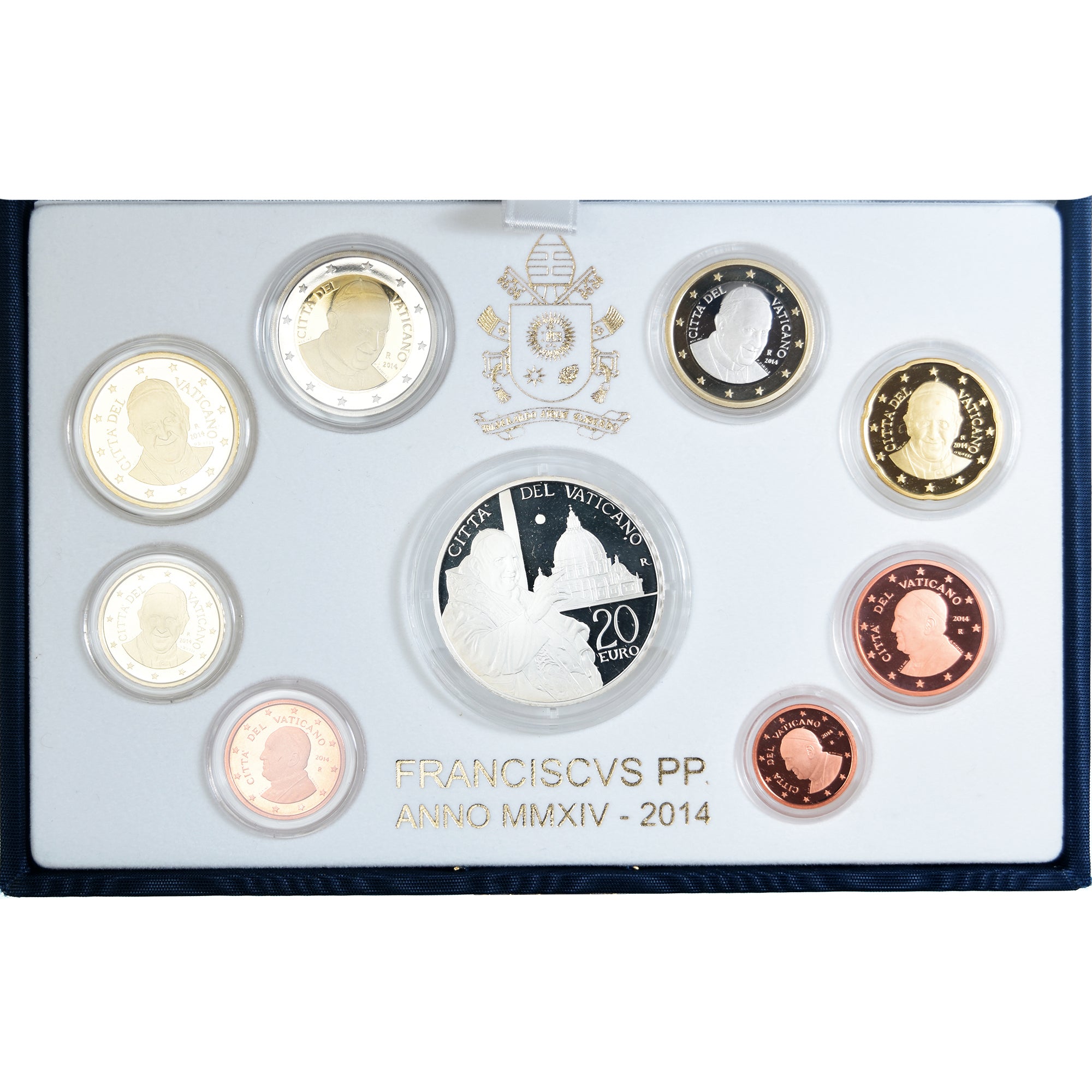 CIUDAD DEL VATICANO, Pope Francis I, Set 1 ct. - 20 Euro, Prueba, 2014, Rome