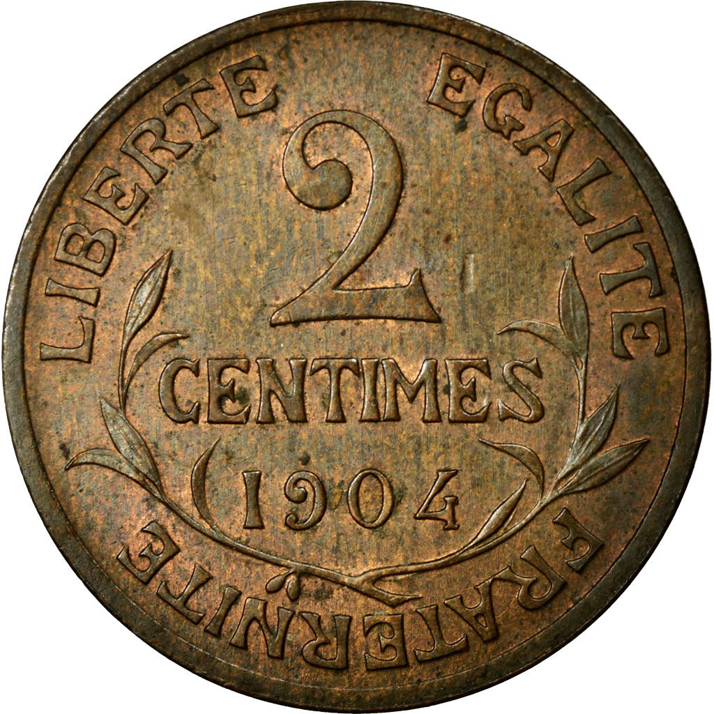 Coin, France, Dupuis, 2 Centimes, 1904, Paris, AU(55-58), Bronze, Gadoury:107