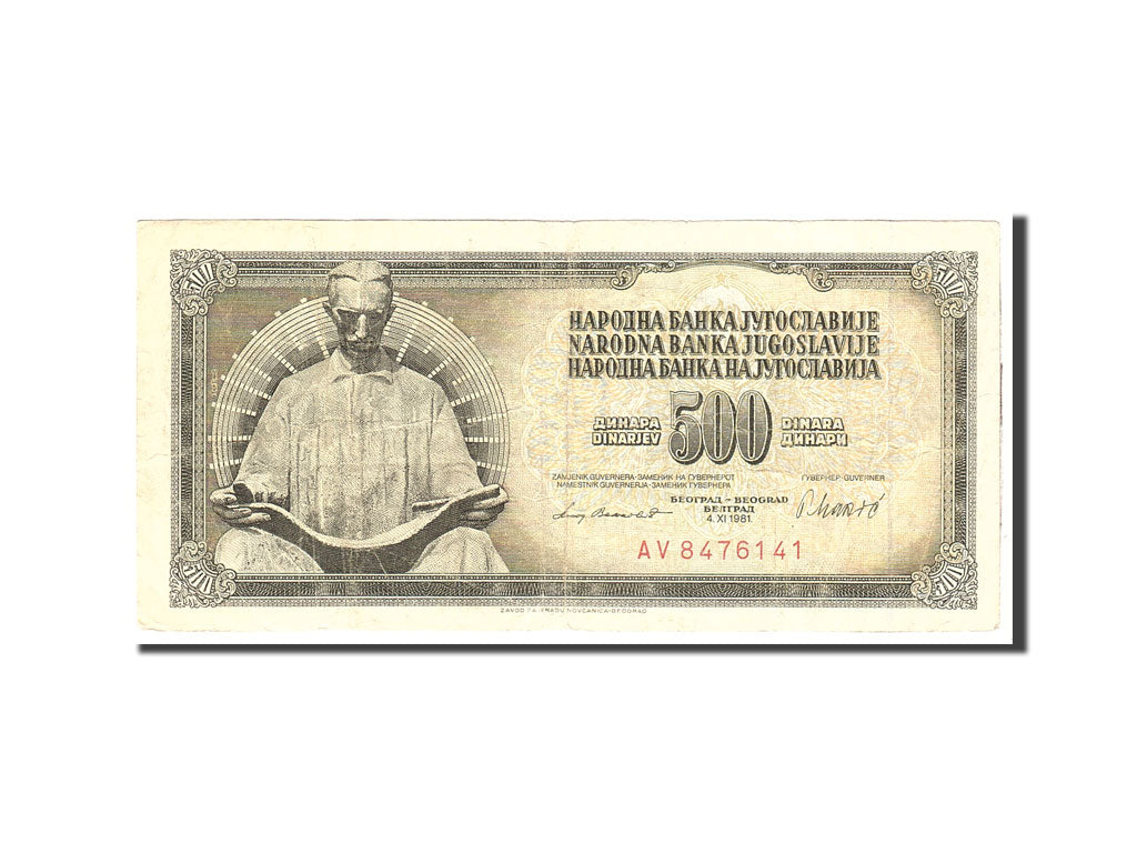 Billete, 500 Dinara, 1981, Yugoslavia, KM:91b, 1981-11-04, MBC