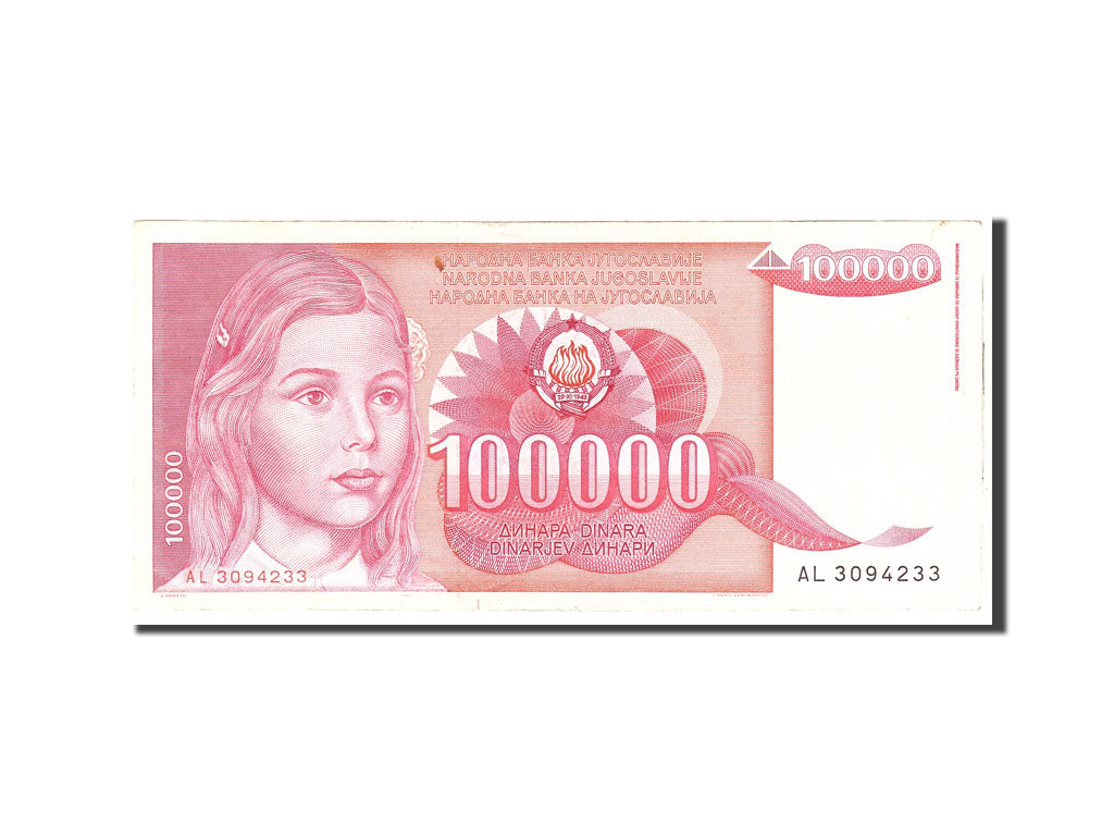 Banknote, Yugoslavia, 100,000 Dinara, 1989, 1989-05-01, KM:97, EF(40-45)