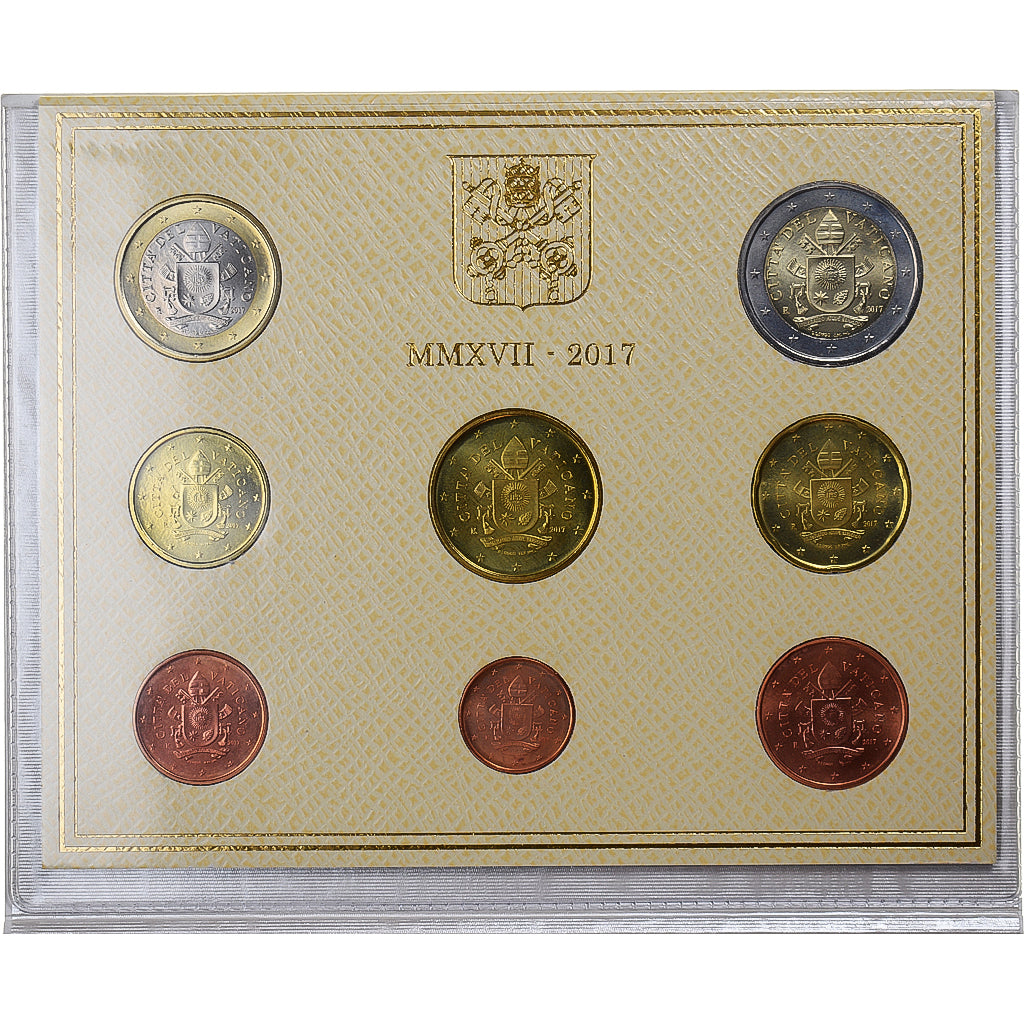 CITTÀ DEL VATICANO, Pope Francis I, Set 1 ct. - 2 Euro, BU, 2017, Rome, N.C.