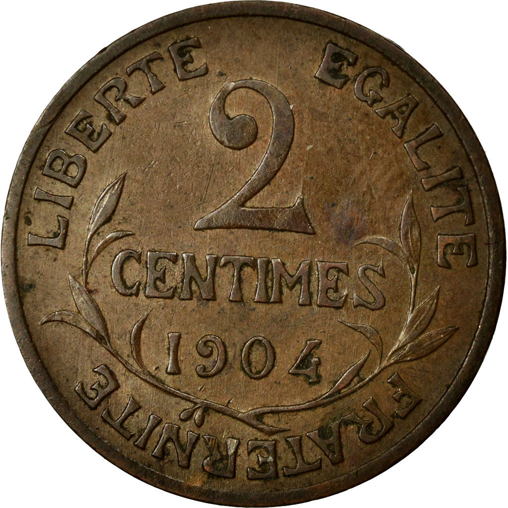 Munten, Frankrijk, Dupuis, 2 Centimes, 1904, Paris, PR, Bronze, Gadoury:107