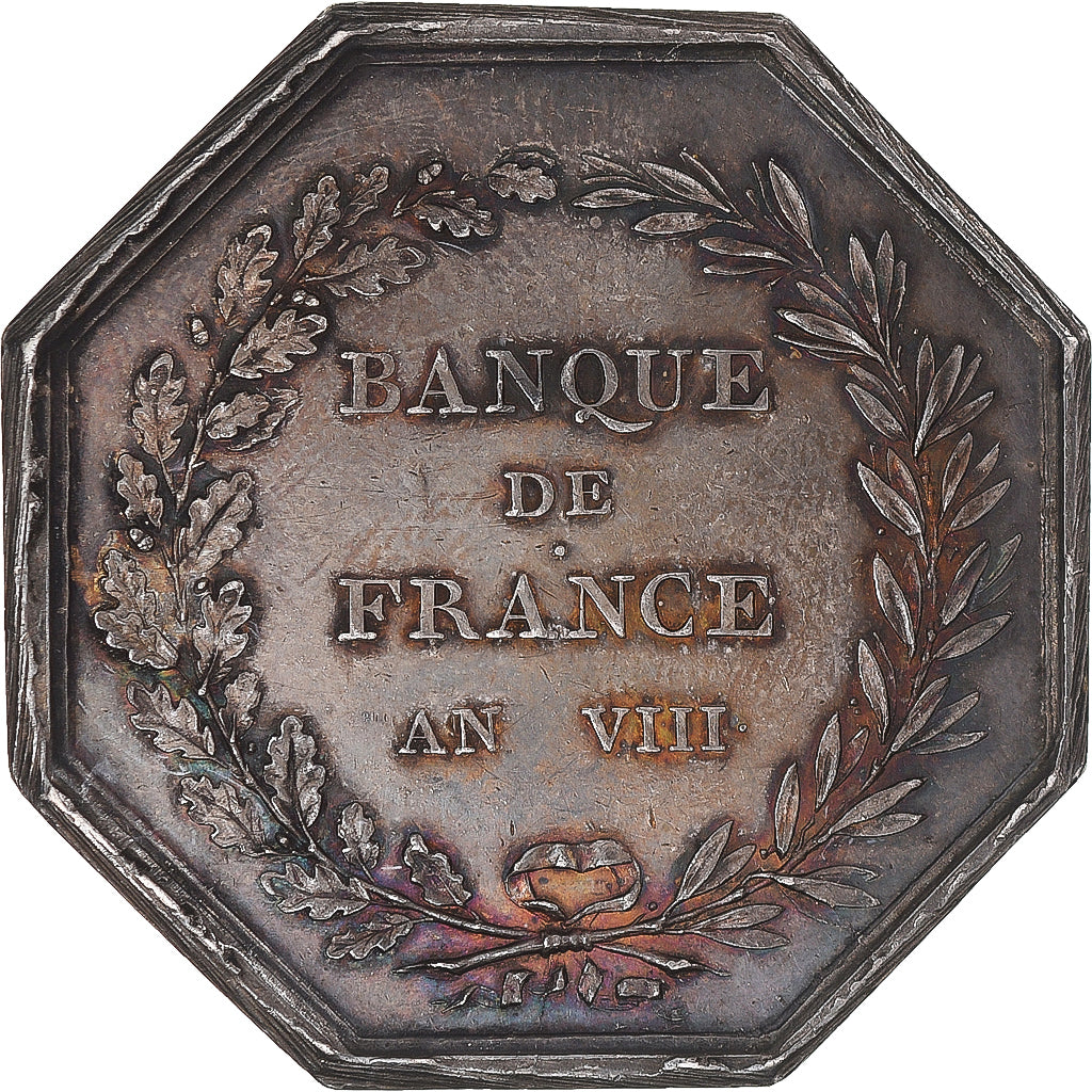 France, Jeton, Banque de France, An VIII, Dumarest, SUP+, Argent