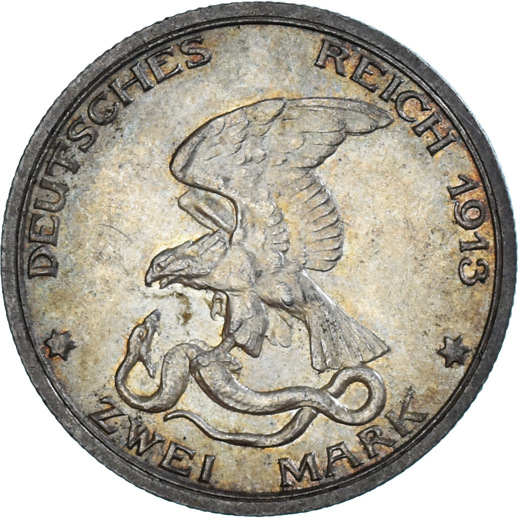 Moneta, Landy niemieckie, PRUSSIA, Wilhelm II, 2 Mark, 1913, Berlin, MS(63)