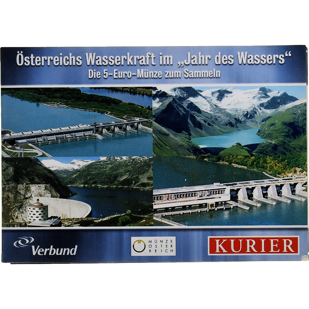 Österreich, 5 Euro, Waterpower, 2003, FDC, STGL, Silber, KM:3105