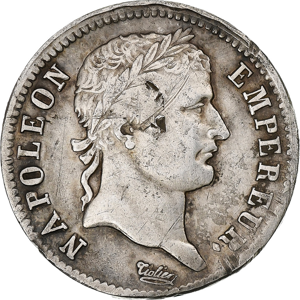 Moneda, Francia, Napoléon I, Franc, 1811, Strasbourg, BC+, Plata, KM:692.3