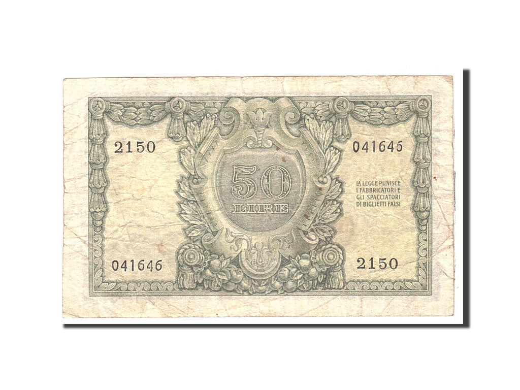 Banknote, Italy, 50 Lire, 1951, 1951-12-31, KM:91a, VF(20-25)