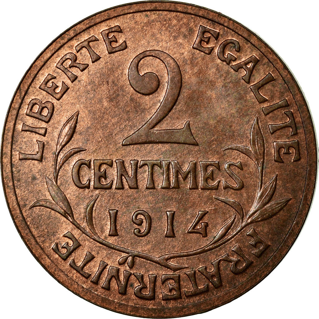Münze, Frankreich, Dupuis, 2 Centimes, 1914, Paris, VZ, Bronze, Gadoury:107