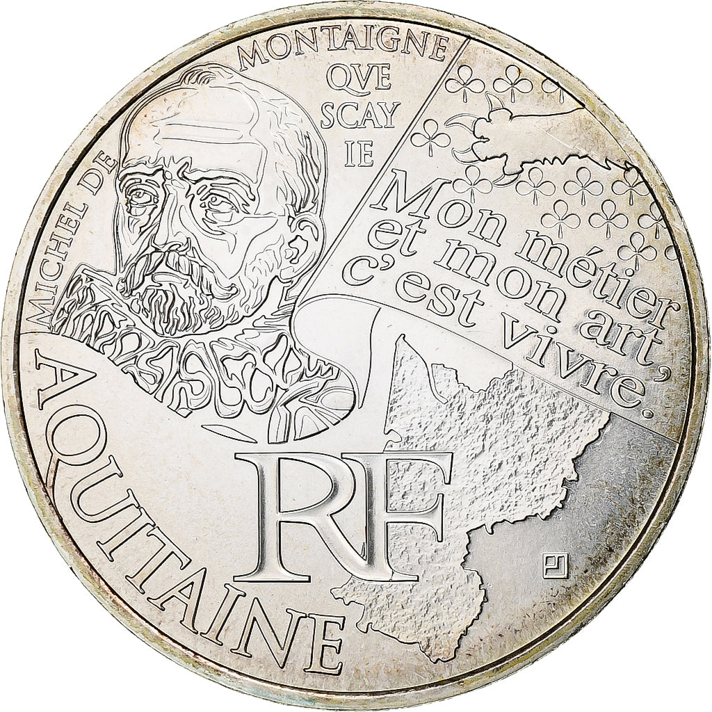 Francia, 10 Euro, Aquitaine, 2012, Paris, SC, Plata, KM:1863