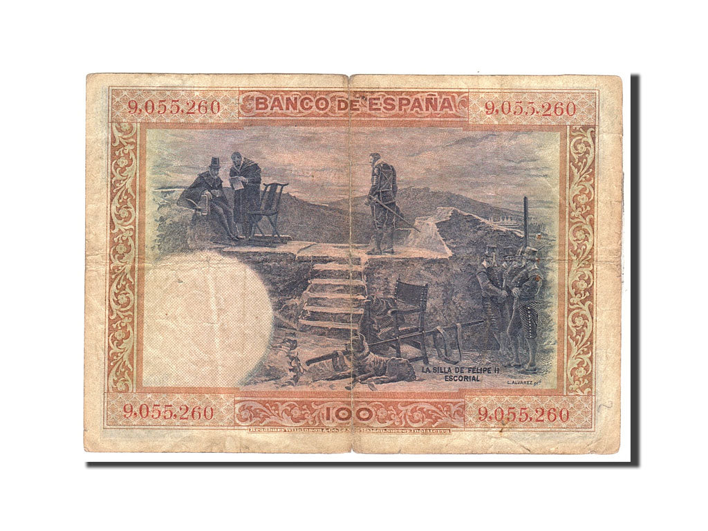 Banknot, Hiszpania, 100 Pesetas, 1925, 1925-07-01, KM:69c, VF(20-25)