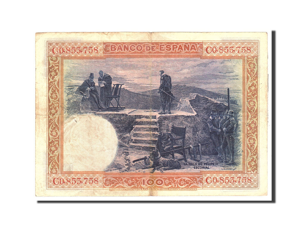 Billet, Espagne, 100 Pesetas, 1925, 1925-07-01, KM:69c, TTB