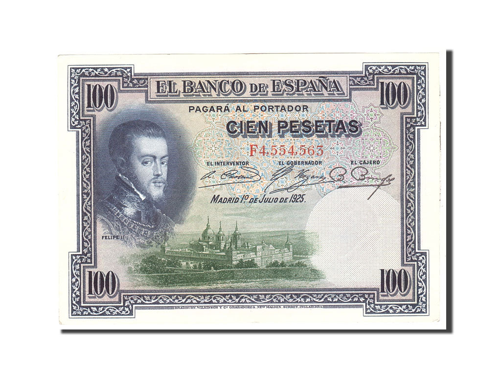 Banknote, Spain, 100 Pesetas, 1925, 1925-07-01, KM:69c, AU(55-58)