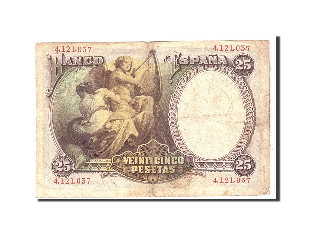 Banknote, Spain, 25 Pesetas, 1931, 1931-04-25, KM:81, EF(40-45)