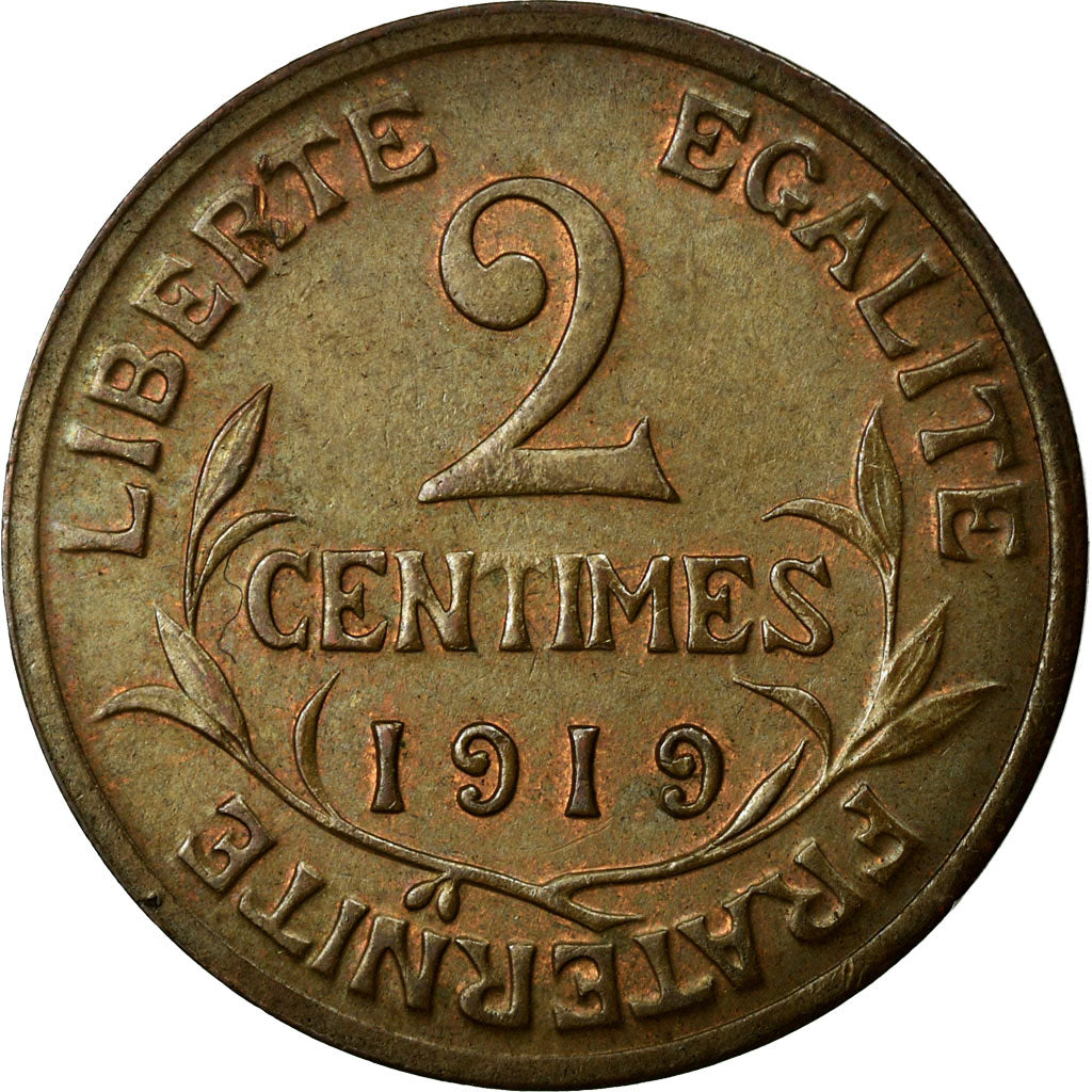Coin, France, Dupuis, 2 Centimes, 1919, Paris, AU(55-58), Bronze, Gadoury:107