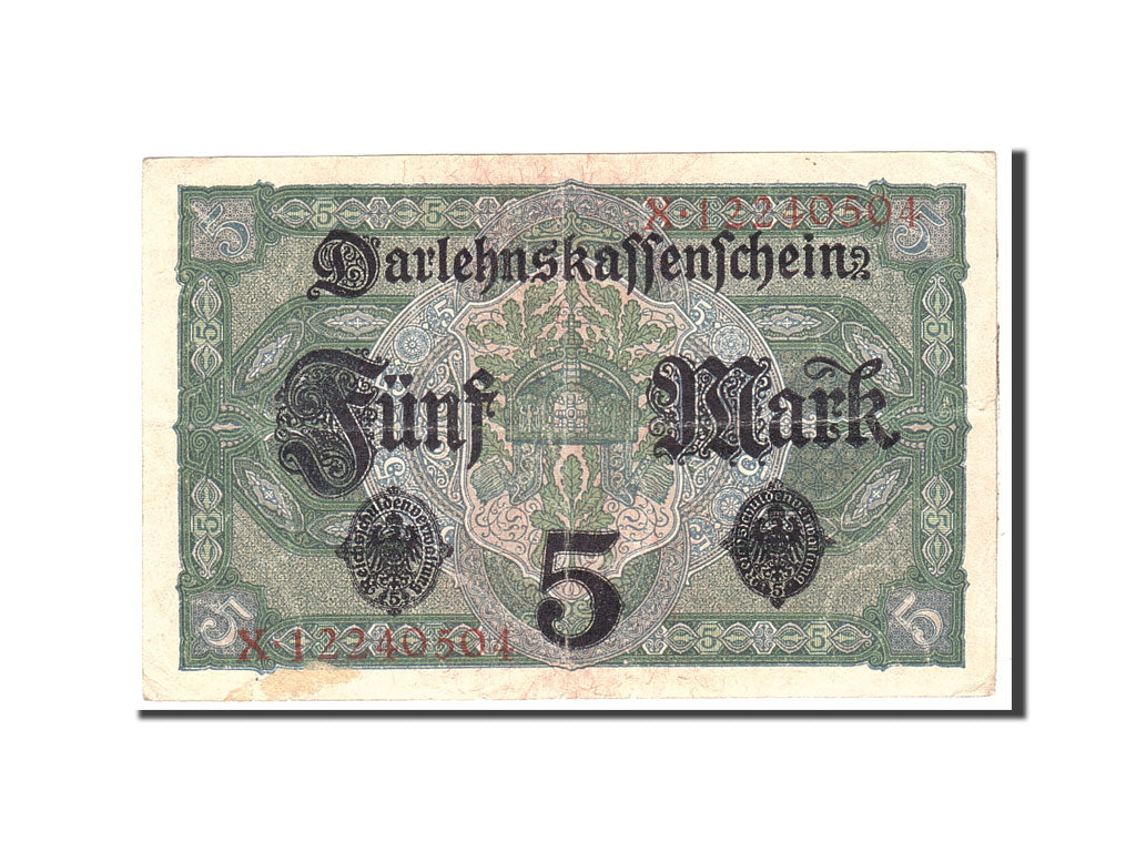 Banknote, Germany, 5 Mark, 1917, 1917-08-01, KM:56b, EF(40-45)