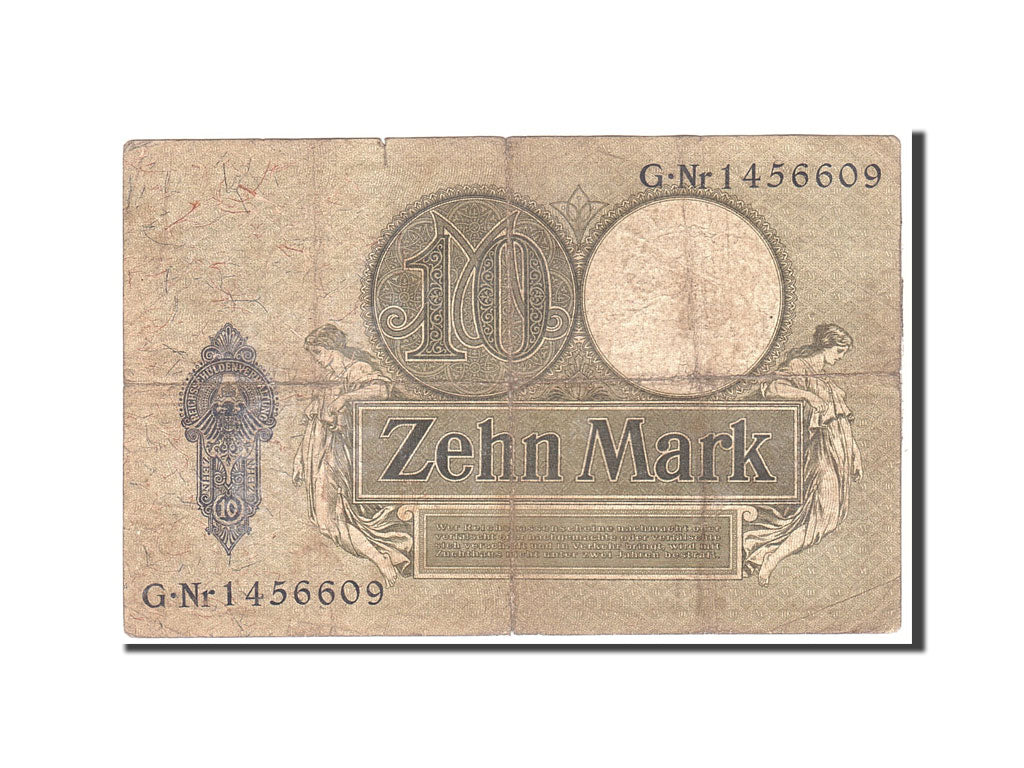 Banconote, Germania, 10 Mark, 1906, KM:9b, 1906-10-06, MB