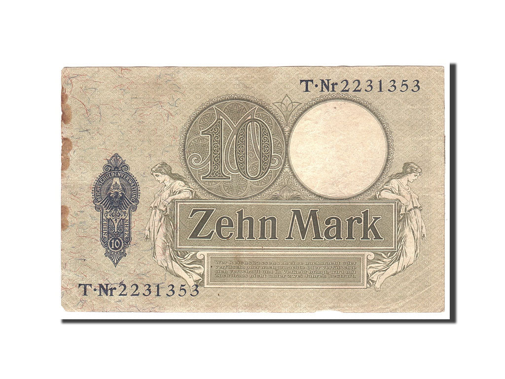 Banknote, Germany, 10 Mark, 1906, 1906-10-06, KM:9b, EF(40-45)