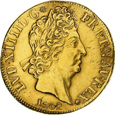 France, Louis XIV, Double louis d'or aux 8 L et aux insignes, 1702, Paris, Gold