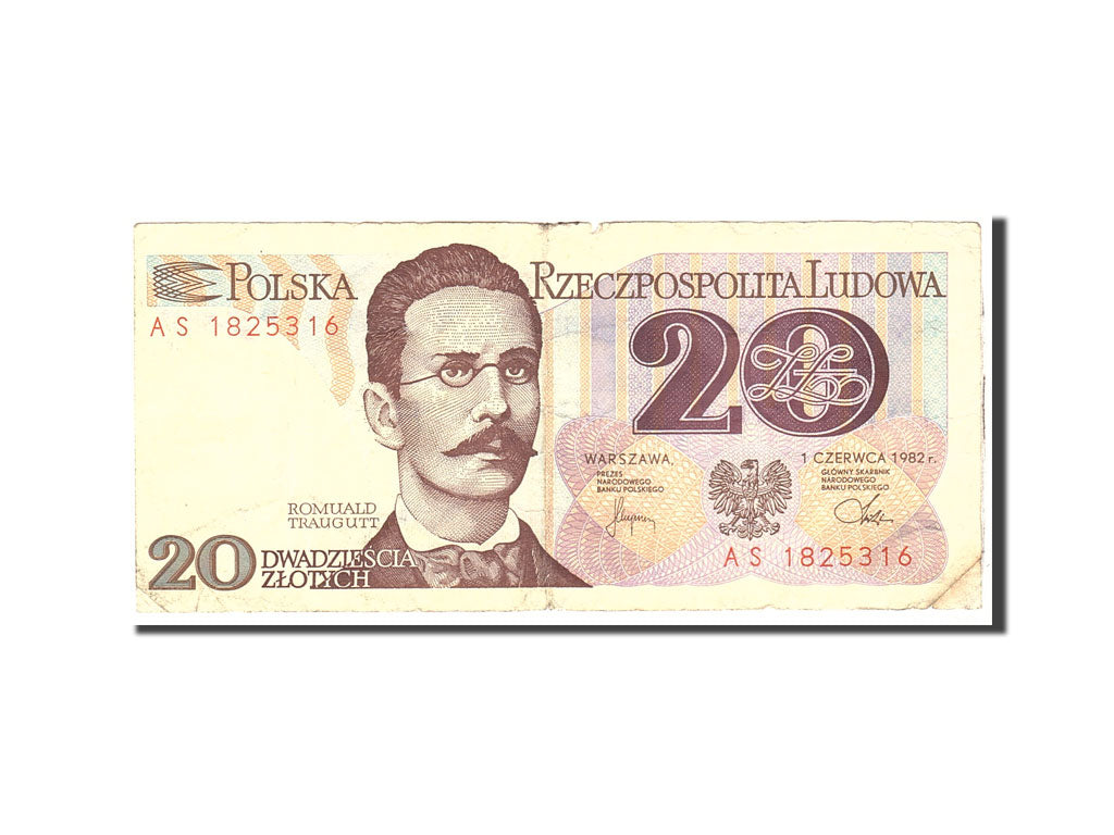 Banknote, Poland, 20 Zlotych, 1982, 1982-06-01, KM:149a, VF(30-35)