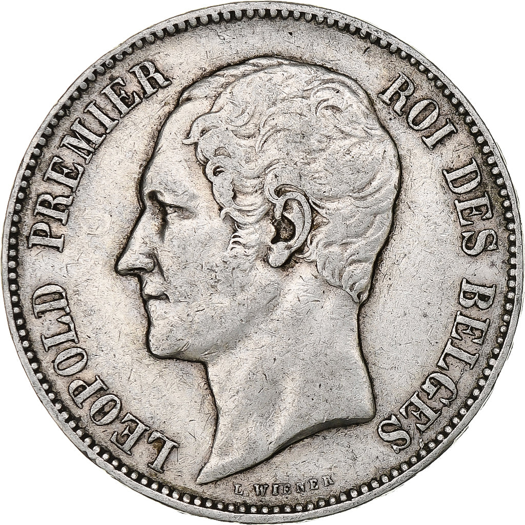 Belgium, Leopold I, 5 Francs, 5 Frank, 1865, Silver, VF(30-35), KM:17