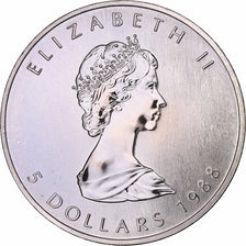 Canada, Elizabeth II, 5 Dollars, 1988, Royal Canadian Mint, Silver, MS(60-62)