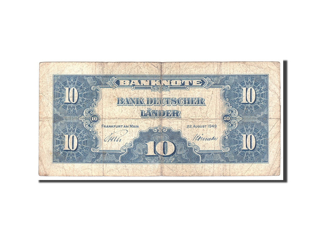 Banknote, GERMANY - FEDERAL REPUBLIC, 10 Deutsche Mark, 1949, 1949-08-22