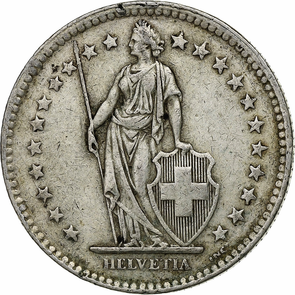 Moneta, Svizzera, 2 Francs, 1944, BB, Argento, KM:21