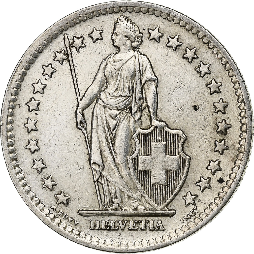 Switzerland, 2 Francs, 1946, Bern, Silver, EF(40-45), KM:21