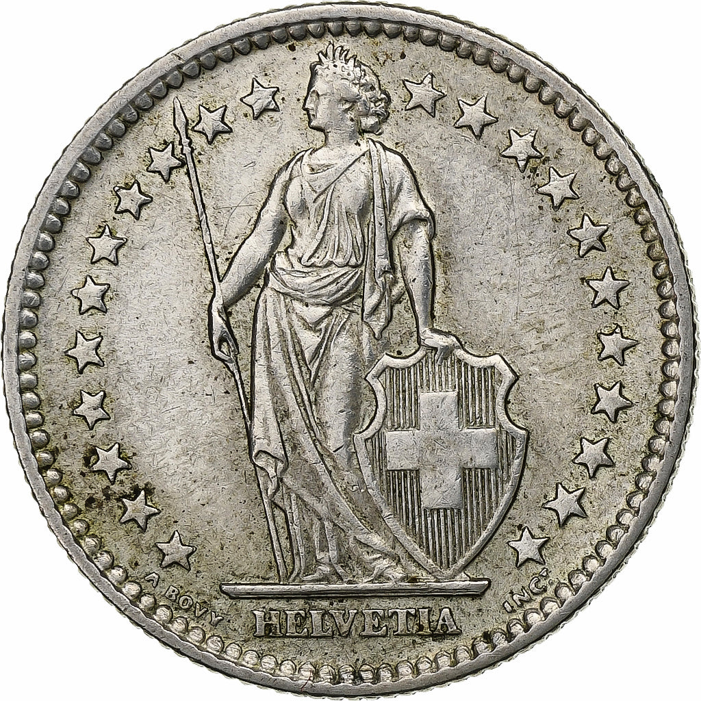 Switzerland, 2 Francs, 1959, Bern, Silver, AU(50-53), KM:21