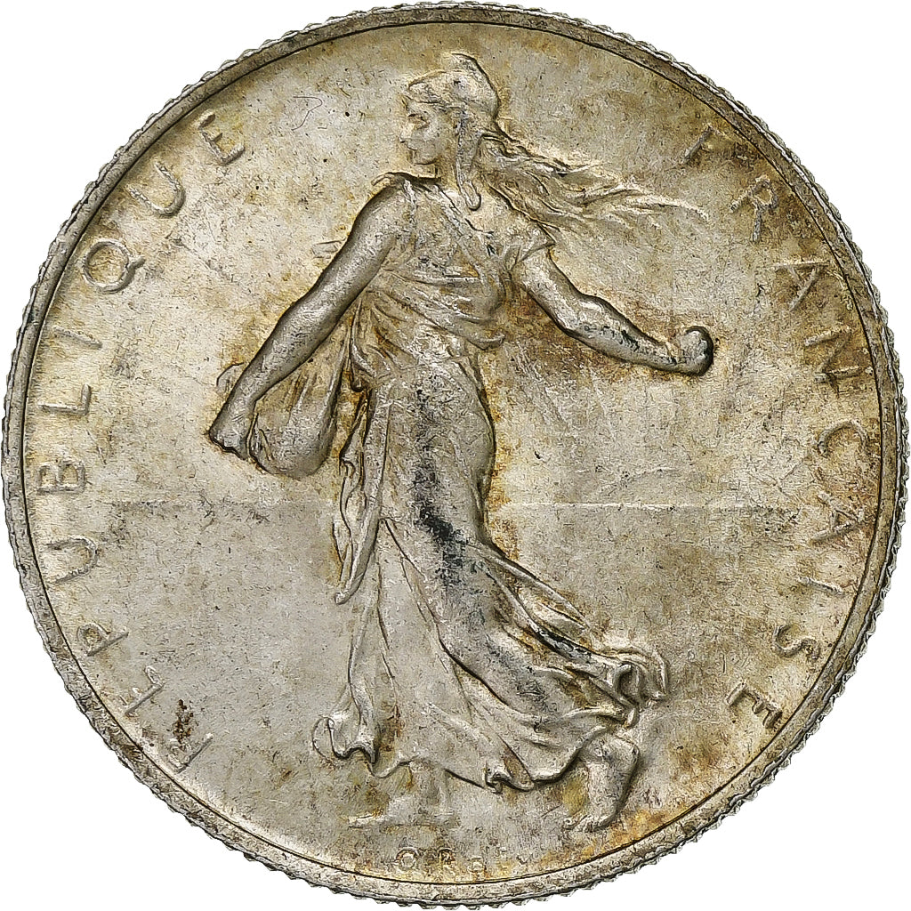Munten, Frankrijk, 2 Francs, 1917, Paris, Semeuse, PR, Zilver, KM:845.1