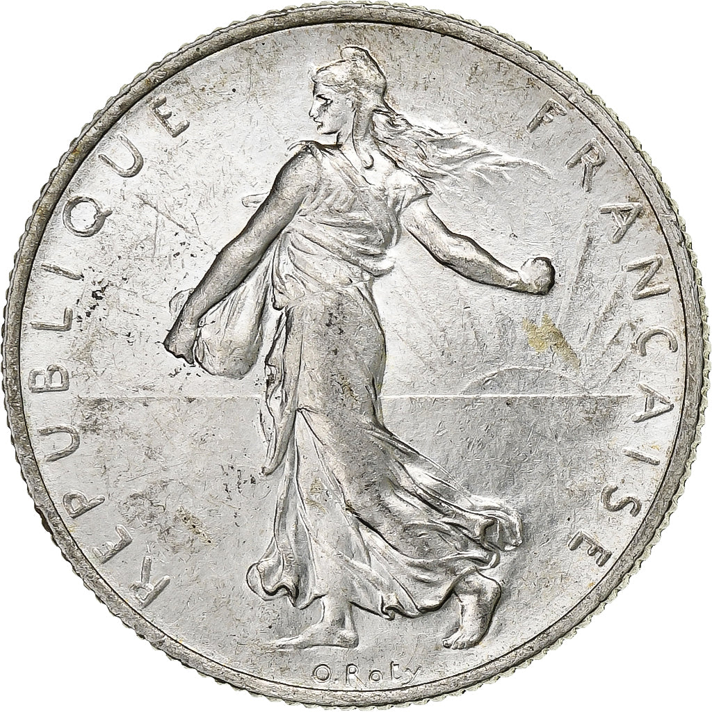 Coin, France, Semeuse, 2 Francs, 1918, Paris, AU(55-58), Silver, KM:845.1