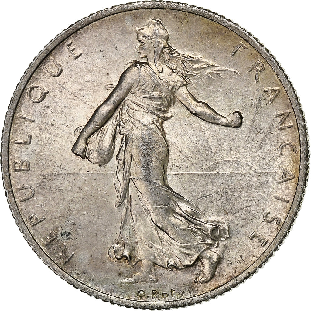 Coin, France, Semeuse, 2 Francs, 1918, Paris, AU(55-58), Silver, KM:845.1