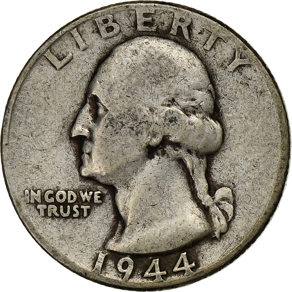 United States, Quarter, Washington Quarter, 1944, U.S. Mint, Silver, VF(30-35)