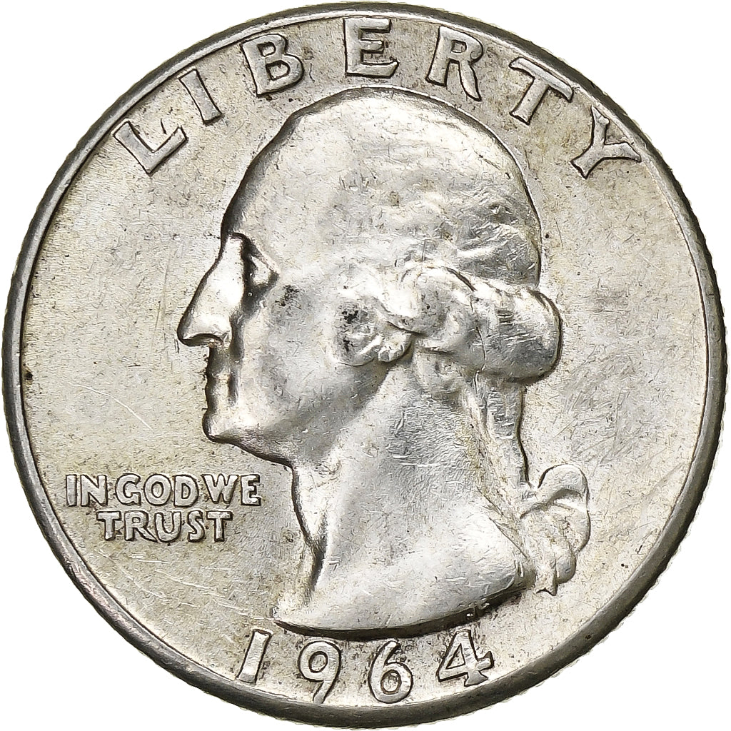 United States, Quarter, Washington Quarter, 1964, U.S. Mint, Silver, MS(60-62)