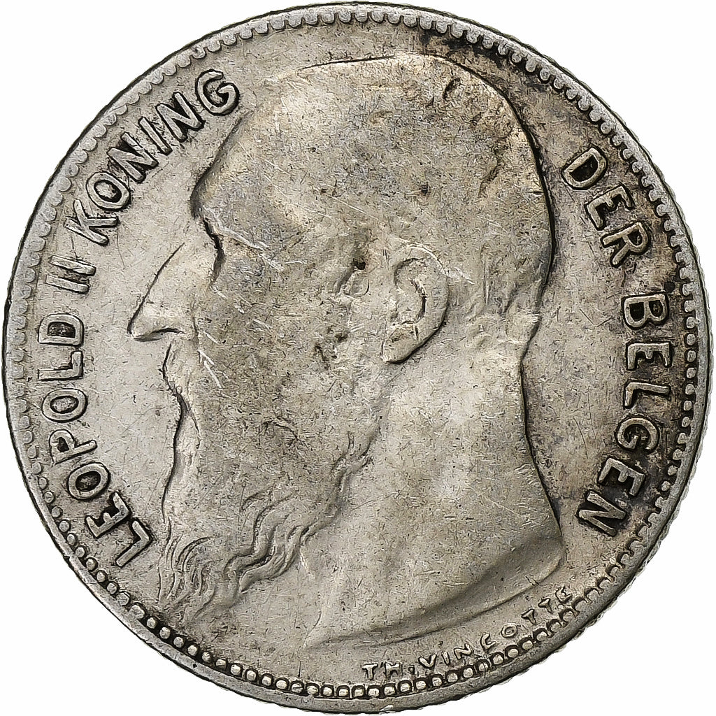Coin, Belgium, Franc, 1909, VF(30-35), Silver, KM:56.1