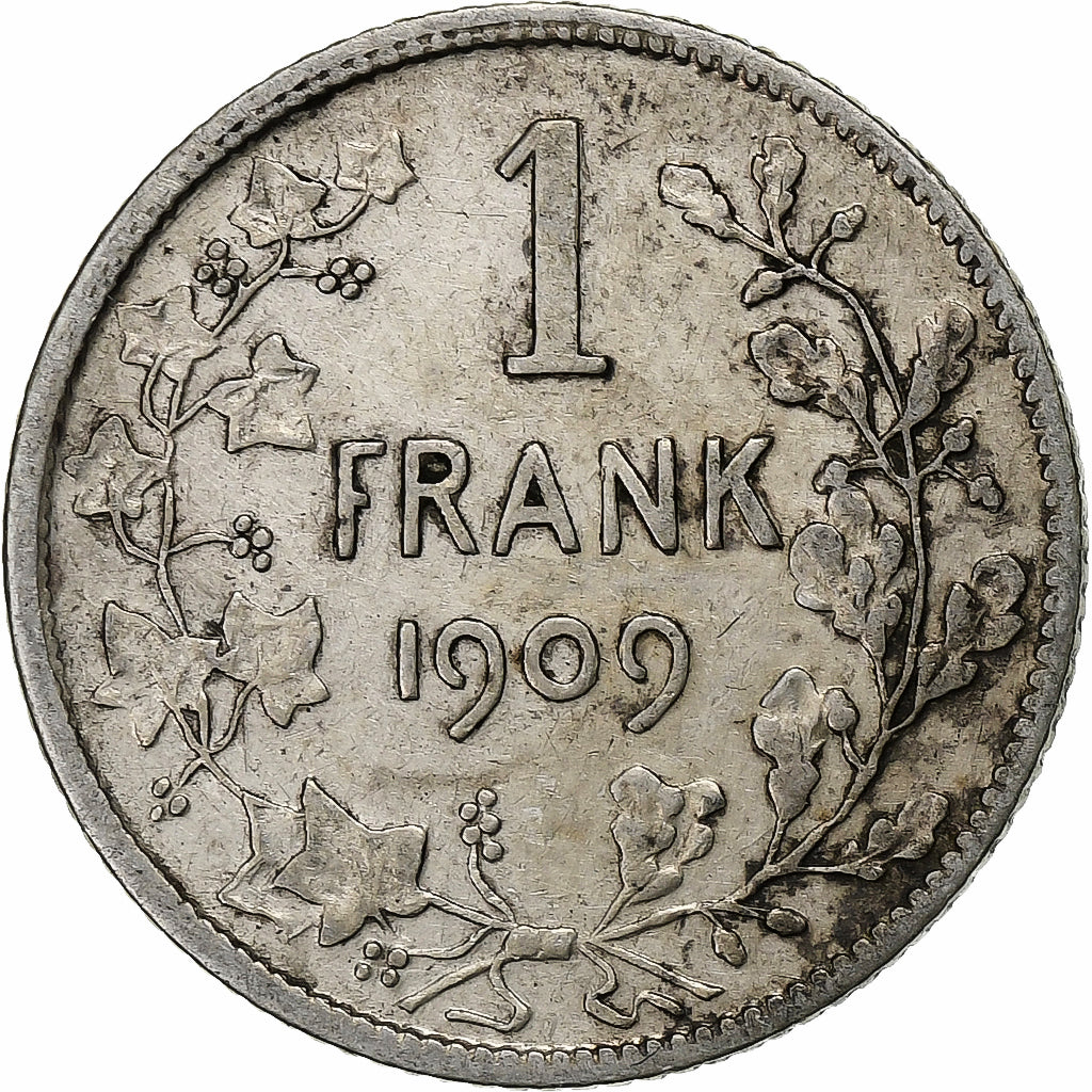 Coin, Belgium, Franc, 1909, VF(30-35), Silver, KM:56.1