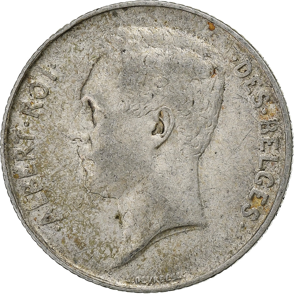 Moeda, Bélgica, Albert I, Franc, 1911, Brussels, EF(40-45), Prata, KM:72