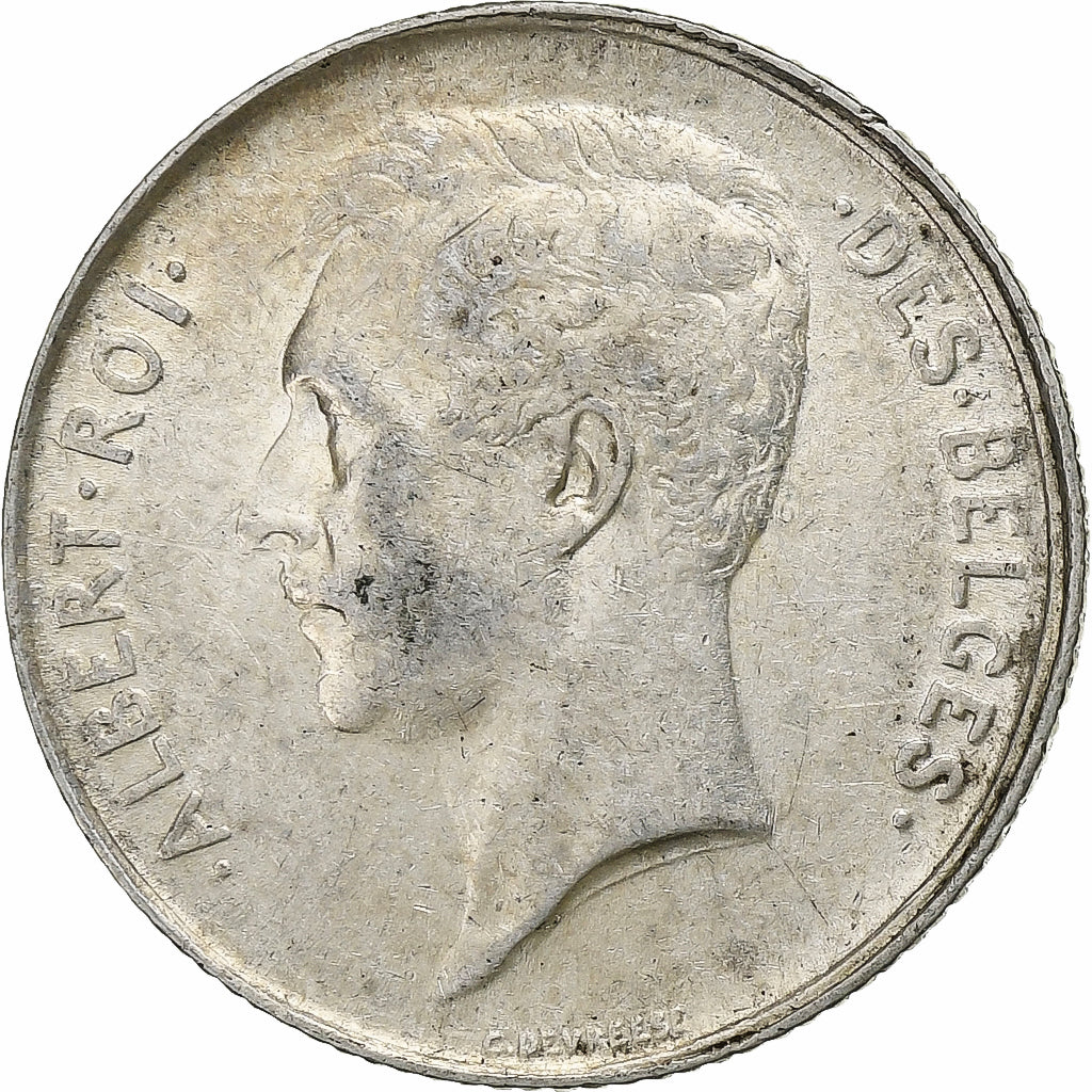 Belgium, Albert I, Franc, 1913, Brussels, Silver, EF(40-45), KM:72